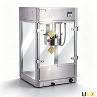 Machine à Popcorn Commerciale LEDE avec Système de Ventilation, Agitateur Électrique, Conception Papillon, Pop-corn Sphérique pour Maïs Sucré