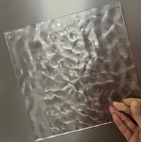 Panneau acrylique transparent à effet d'ondulation d'eau, verre transparent pour la photographie intérieure de la réflexion des ondulations d'eau, pour personnalisation à domicile