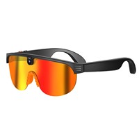 Lunettes intelligentes 800W Enregistrement vidéo HD Photo Lunettes de soleil de cyclisme Traduction IA Réponse aux appels Musique pour bouton tactile