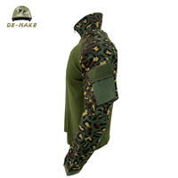 Vêtement de combat tactique unisexe à manches longues en polyester/coton Rip-Stop, uniforme de camouflage pour assaut rapide et tenue de camouflage type grenouille, vente en gros