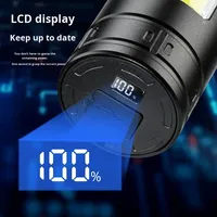 Nouvelle Lampe Torche Laser en Alliage d'Aluminium Transfrontalière, Ultra-Lumineuse, Vision Diurne, Longue Portée, Télescopique et Rechargeable pour l'Extérieur