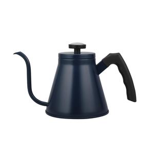 Bouilloire à café en acier inoxydable de qualité supérieure de 1,2 L avec thermomètre intégré – Cafetière à bec verseur bleu marine mat - Product Image 1
