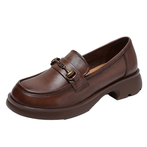 Mocassins en cuir pour femmes, mocassins <span class=keywords><strong>Weston</strong></span> antidérapants pour femmes, nouveau design, mocassins en cuir blancs - Product Image 2
