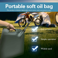 Sac à essence souple pliable portable en TPU avec bec verseur pour moto, camping, tout-terrain, stockage d'urgence de carburant