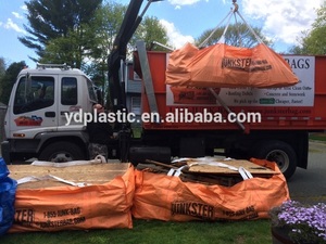 6 yard 8 yard 1 tonnellata big use skip super sack heavy duty appaltatore sabbia ghiaia jumbo PP fibc dumpster waste bag per l'imballaggio - Product Image 4