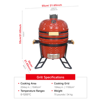 Barbecue au charbon de bois en céramique SEB de 16 pouces avec contrôle de la température, fabricant de barbecues pour l'extérieur
