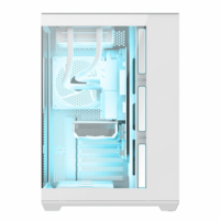 Caja de PC para juegos de alta calidad al por mayor caja ATX para juegos de ordenador de escritorio caja de ordenador de cubo ancho Torres gabinete de PC de doble cámara