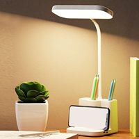 Vente en gros d'ampoule pliable E26 AC en plastique livre sans fil LED lampe de lecture moderne sans fil bureau de chevet/lampe de table rechargeable