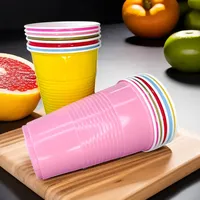 Impression personnalisée du logo et des couleurs, gobelets à boisson jetables et semi-réutilisables empilables avec bord lisse anti-fuite