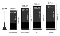 Pantalla Publicitaria Vertical Inalámbrica Wifi de 55 Pulgadas, 6 mm, 350 Nits, para Interiores, Tótem Digital Interactivo Independiente para Ascensores