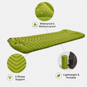 Aufblasbare Outdoor-Matratze mit Fußpumpe, Ultraleichte Thermoplastische Polyurethan-Luftmatte, 12cm Dicke, Campingmatte - Product Image 3