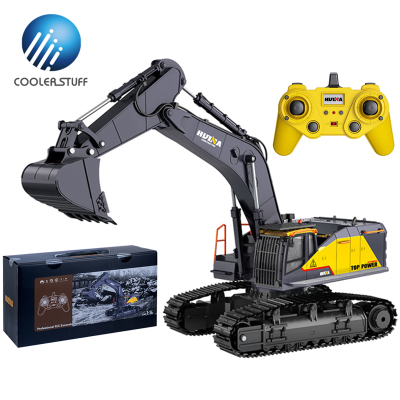 Huina 1592 592 строительный гидравлический экскаватор из цинкового сплава масштаб 1/14 rc игрушка металлический пульт дистанционного управления раскладной Лопата грузовик экскаватор