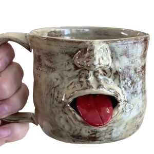 Creative Resin Tongue Out Face Mug Retro Funny Coffee Mug Milk Mug <b>Ornament</b> - Product Image 5