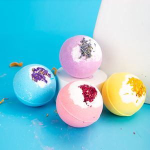 Bombes de bain relaxantes et anti-stress faites à la main, aux cristaux naturels de luxe, aux fleurs séchées, pour bain moussant et douche, 100g - Product Image 5