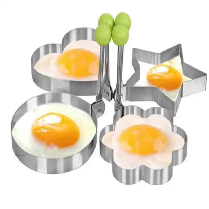 Stainless Steel Fried Poached Eggs Pancake Shaper Omelette Mold 5