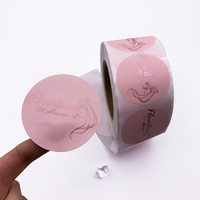 Étiquettes rondes personnalisées avec lamination brillante, rouleau d'autocollants adhésifs pour marque privée, logos imprimés de qualité supérieure pour l'emballage
