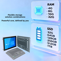 Custom Logo 12.1 Inch IPS Screen Intel Core J6412 Fanless Windows 10 Linux 2.5G LAN 4G LTE Module Slot Industrial Panel PC