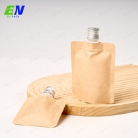 Pochette souple HDPE 50 ml avec fermeture éclair, matériaux recyclés écologiques, logo personnalisé, emballage cosmétique et jus OEM, qualité alimentaire