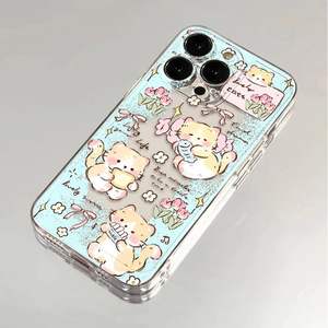 <span class=keywords><strong>Tulipe</strong></span> Fleur <span class=keywords><strong>Manger</strong></span> Chat Impression Antichoc Espace TPU Housse de Téléphone Portable pour Iphone 8 X Xr Xs 11 12 13 14 15 16 17 Pro Max - Product Image 2