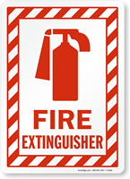 Autocollant de signalisation en aluminium pour extincteur, panneau de commande d'alarme incendie, pour intérieur, entreprises et entrepôts