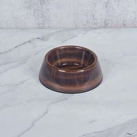Bois brun bonne qualité conception personnalisée Logo privé mangeoires pour animaux de compagnie chiens chats bols mélamine