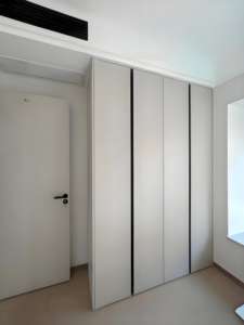 ตู้เสื้อผ้าสีขาวเดี่ยวทันสมัยห้องนั่งเล่นห้องนอนวิลล่าตู้เสื้อผ้าไม้ - Product Image 2