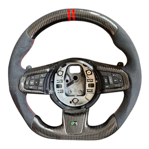 Volante Deportivo de Fibra de Carbono y Alcántara con Luces LED para <span class=keywords><strong>Jaguar</strong></span> XF, <span class=keywords><strong>F</strong></span>-<span class=keywords><strong>Type</strong></span>, <span class=keywords><strong>F</strong></span>-Pace, E-Pace, XE 2011 2012 2013 2014 2015 <span class=keywords><strong>2016</strong></span> 2017 2018 - Product Image 3