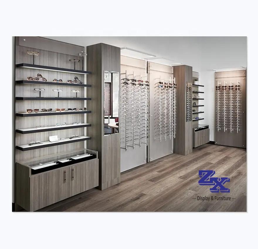 Di alta qualità negozio di ottica interior design occhiali da sole vetrina vetrina fornitore