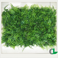 Tapis Buxus artificiel, 60 panneaux en plastique, panneaux muraux verts avec fleurs blanches pour décor de magasin, de maison