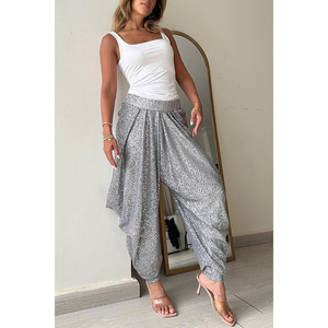 <span class=keywords><strong>Pantalon</strong></span> à paillettes ample de fête en gros <span class=keywords><strong>Pantalon</strong></span> lanterne décontracté à taille élastique décontracté - Product Image 3
