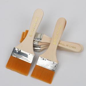 Pinceaux à peinture en nylon Yichen, manche en bois de 5 mm, pinceaux plats pour la peinture, tailles 1 à 12 - Product Image 2