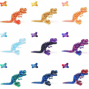 Modelo de Dinosaurio Tiranosaurio Rex Impreso en 3D, Articulado, Giratorio, Juguete Antiestrés, Regalo para Servicios de Prototipado Rápido - Product Image 3