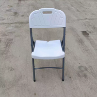 Chaise pliante en plastique HDPE résistant aux taches, avec structure en acier, facile à nettoyer, pour banquets, mariages, événements, jardins et lieux extérieurs