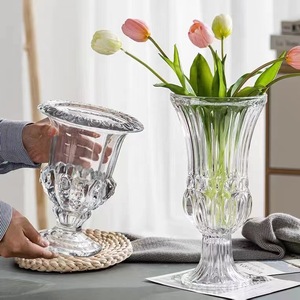 Crystal Glass Flower <strong>Vase</strong> Set Transparent Thick Round Hydroponic Wedding Home Decor <strong>Mini</strong> Retro Clear Glass <strong>Vase</strong> for Flowers - Product Image 5