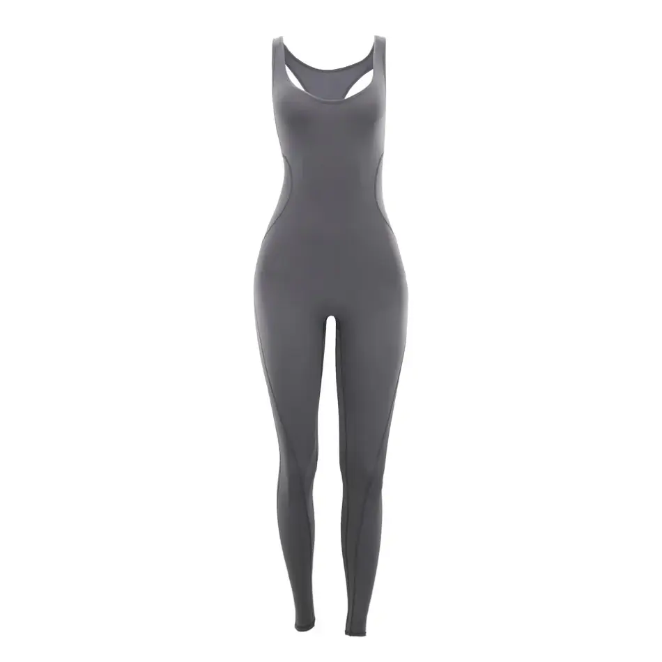 Custom Plus Size Gym Hollow Out Jumpsuit Activewear Newest Yoga Breathable Fitness Jumpsuit Sleeveless Rompers Women Jumpsuit