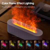 Diffuseur Humidificateur Flamme Portable Domestique, Diffuseur d'Arômes USB de Bureau 150ml, Diffuseur d'Huiles Essentielles Effet Feu