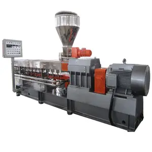 Twin Screw Extruder Machinery PP PE CaCO3 plastic Filler Extruder pelletizing line Masterbatch Compound Machine