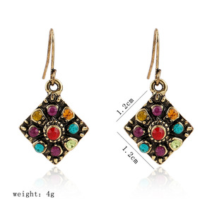 LX6008 Pendientes de gota vintage Pendientes geométricos de moda Pendientes simples Joyería al por mayor - Product Image 5