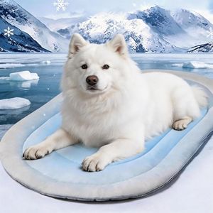 Pet <b>Cooling</b> Mat Round Grey Double Sided Fabric For Dogs All Seasons Ice <b>Pad</b> - Product Image 2