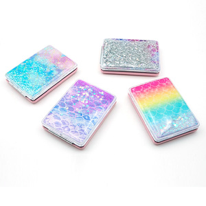 Costom nhỏ nhỏ gọn Gương gấp Túi trang điểm gương 2 mặt túi gương - Product Image 3