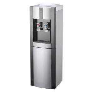 Black Silver Two Taps Compressor Cooling Top Loading Hot Cold Water Dispenser Cooler With/without Cabinet