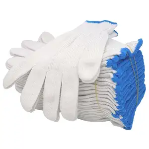 Label privé votre propre logo bon matériel coton gants de travail hommes personnalisés gants de travail gants de sécurité pour unisexe tricoté