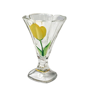Alta calidad Vintage lujo antiguo Alto vidrio pintado a mano tulipán <span class=keywords><strong>cristal</strong></span> helado batido bebida taza para copas de champán flautas - Product Image 1