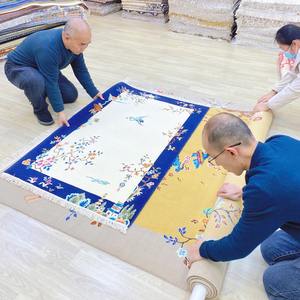 <span class=keywords><strong>Tappeto</strong></span> in <span class=keywords><strong>Lana</strong></span> Intrecciato a Mano 91x143cm, Lussuoso <span class=keywords><strong>Tappeto</strong></span> Cinese Fatto a Mano in <span class=keywords><strong>Lana</strong></span> - Product Image 1