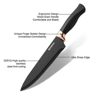 Venta al por Mayor Juego de 6 <span class=keywords><strong>Cuchillos</strong></span> de Cocina con Soporte Bloque de <span class=keywords><strong>Cuchillos</strong></span> de Chef con Mango de Plástico para Cocinar - Product Image 4