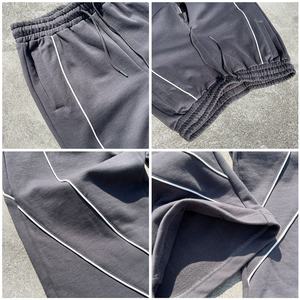 Pantalon de jogging rayé streetwear 500 g/m² sur mesure, coupe large, en molleton bouclette, style oversize et baggy, fabriqué par un fabricant - Product Image 4