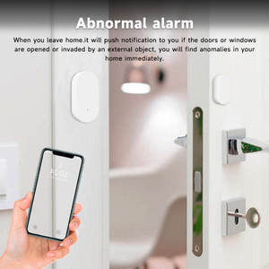 SIXWGH Tuya Zigbee 3.0 Smart Home Mini capteur <span class=keywords><strong>de</strong></span> porte/fenêtre magnétique détecteur ouvert/fermé alarme alerte <span class=keywords><strong>de</strong></span> batterie faible fonctionne à la maison - Product Image 3