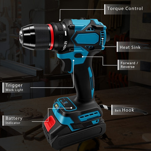 Perceuse à percussion sans balai rechargeable portable adaptée à plusieurs scénarios Prix de gros d'usine SupportOEM ODM de haute qualité - Product Image 4