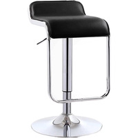 Chaise de bar minimaliste pivotante réglable avec base chromée et revêtement en cuir PU – Idéale pour la maison, la cuisine, l'îlot, le café ou le comptoir d'accueil – Offre spéciale