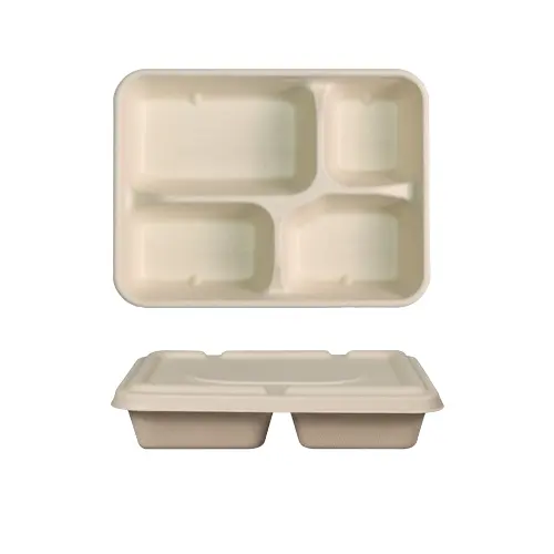 Wholesale 4-Compartment Tray Disposable Food Grade Cake Paper Boards Pastry Cardboard Trays